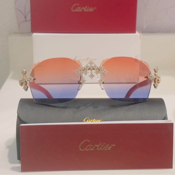 Cartier Other - Cartier Red & Blue Sunglasses